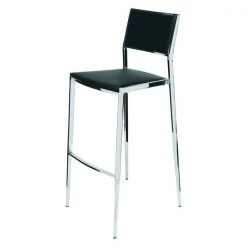 Nuevo Black Stackable Aaron Counter Stool