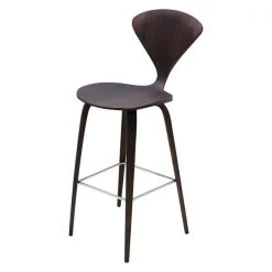 Nuevo Dark Wlnt American Walnut Satine Bar Stool