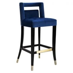 Tov Furniture Hart Velvet Bar Stool