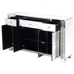 Elegant Decor 60 In Clear Crystal Mirrored Credenza -Kitchen & Dining Furniture Sales Store We20Got20Lites20Inc 677511xx03