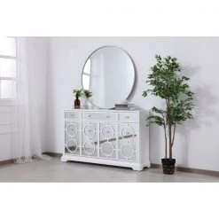 Elegant Decor 60 In. Mirrored Credenza In White -Kitchen & Dining Furniture Sales Store We20Got20Lites20Inc 677525xx03