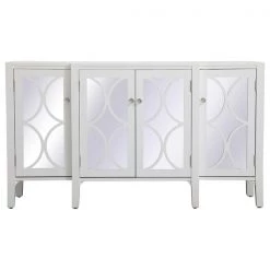 Elegant Decor 60 Inch Mirrored Credenza In White