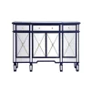 Elegant Decor 48 Inch Mirrored Credenza In Blue