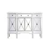 Elegant Decor 48 Inch Mirrored Credenza In Antique White