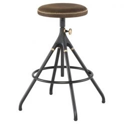 Nuevo Jin Green Stool, Leather