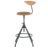 Nuevo Umber Tan Stool, Leather