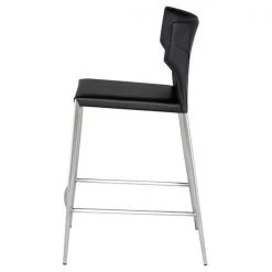 Nuevo Black Stool, Leather -Kitchen & Dining Furniture Sales Store We20Got20Lites20Inc HGND145xx19xxa53709