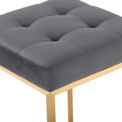 Nuevo Tarnished Silver Stool, Fabric -Kitchen & Dining Furniture Sales Store We20Got20Lites20Inc HGSX515xx1xxf422ce