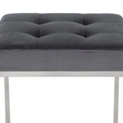 Nuevo Tarnished Silver Stool, Fabric -Kitchen & Dining Furniture Sales Store We20Got20Lites20Inc HGSX524xx6121c5