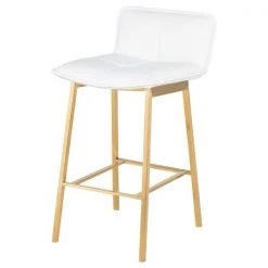 Nuevo White Stool, Naugahyde