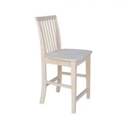 International Concepts Mission Counter Height Stool, 24" Seat Height, Unfinished -Kitchen & Dining Furniture Sales Store Whitewood20Industries20Inc 265xx24xx7