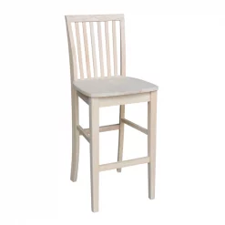 International Concepts Mission Bar Height Stool, 30" Seat Height, Unfinished -Kitchen & Dining Furniture Sales Store Whitewood20Industries20Inc 265xx30xx3