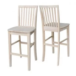 International Concepts Mission Bar Height Stool, 30" Seat Height, Unfinished -Kitchen & Dining Furniture Sales Store Whitewood20Industries20Inc 265xx30xx4