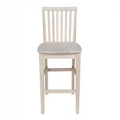 International Concepts Mission Bar Height Stool, 30" Seat Height, Unfinished -Kitchen & Dining Furniture Sales Store Whitewood20Industries20Inc 265xx30xx5