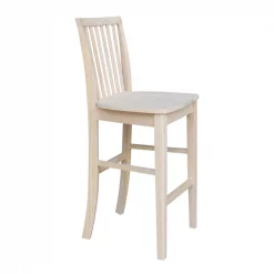 International Concepts Mission Bar Height Stool, 30" Seat Height, Unfinished -Kitchen & Dining Furniture Sales Store Whitewood20Industries20Inc 265xx30xx6