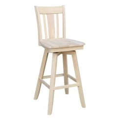 International Concepts Bar Height Table With 2 Spalt Back Swivel Bar Stools - 30 in. Seat Height -Kitchen & Dining Furniture Sales Store Whitewood20Industries20Inc Kxx7228xx42xxS103SWxx2xx20STOOLxx20ONLY