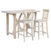 International Concepts Bar Height Table With 2 Slat Back Bar Stools - 30 in. Seat Height -Kitchen & Dining Furniture Sales Store Whitewood20Industries20Inc Kxx7228xx42xxS113xx2