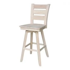 International Concepts Bar Height Table With 2 Ladder Back Swivel Bar Stools - 30 in. Seat Height -Kitchen & Dining Furniture Sales Store Whitewood20Industries20Inc Kxx7228xx42xxS293SWxx2xx20STOOLxx20ONLY