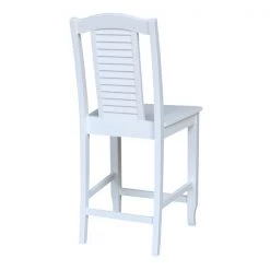 International Concepts Seaside CounterHeight Stool, 24" Seat Height, White -Kitchen & Dining Furniture Sales Store Whitewood20Industries20Inc S08xx452xx1