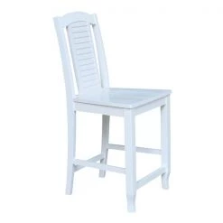 International Concepts Seaside CounterHeight Stool, 24" Seat Height, White -Kitchen & Dining Furniture Sales Store Whitewood20Industries20Inc S08xx452xx6