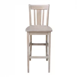 International Concepts San Remo Bar Height Stool, 30" Seat Height, Washed Gray Taupe -Kitchen & Dining Furniture Sales Store Whitewood20Industries20Inc S09xx103xx4