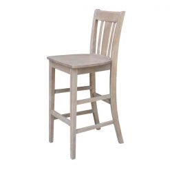 International Concepts San Remo Bar Height Stool, 30" Seat Height, Washed Gray Taupe -Kitchen & Dining Furniture Sales Store Whitewood20Industries20Inc S09xx103xx5