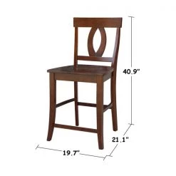 International Concepts Verona Counter Height Stool, 24" Seat Height, Espresso -Kitchen & Dining Furniture Sales Store Whitewood20Industries20Inc S581xx1702xx2