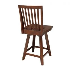 International Concepts Mission Counter Height Stool, with Swivel 24" Seat Height, Unfinished -Kitchen & Dining Furniture Sales Store Whitewood20Industries20Inc S581xx262SWxx1