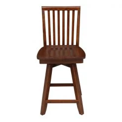 International Concepts Mission Counter Height Stool, with Swivel 24" Seat Height, Unfinished -Kitchen & Dining Furniture Sales Store Whitewood20Industries20Inc S581xx262SWxx5