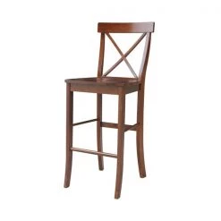 International Concepts X-Back Bar Height Stool, 30" Seat Height, Espresso -Kitchen & Dining Furniture Sales Store Whitewood20Industries20Inc S581xx6133xx3