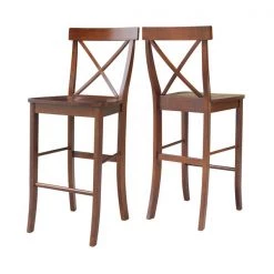 International Concepts X-Back Bar Height Stool, 30" Seat Height, Espresso -Kitchen & Dining Furniture Sales Store Whitewood20Industries20Inc S581xx6133xx4