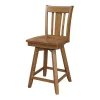International Concepts San Remo Counter Height Stool, with Swivel, 24" Seat Height, Pecan -Kitchen & Dining Furniture Sales Store Whitewood20Industries20Inc S59xx102SW