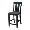 International Concepts Ava Solid Wood Counter Height Bar Stool - 24" Seat Height - Coal -Kitchen & Dining Furniture Sales Store Whitewood20Industries20Inc S75xx132xx1xxcef66d