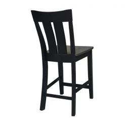 International Concepts Ava Solid Wood Counter Height Bar Stool - 24" Seat Height - Coal -Kitchen & Dining Furniture Sales Store Whitewood20Industries20Inc S75xx132xx9xx0f7061