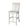 International Concepts San Remo Counter Height Stool, 24" Seat Height, Unfinished -Kitchen & Dining Furniture Sales Store Whitewood20Industries20Inc Sxx102