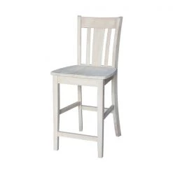 International Concepts San Remo Counter Height Stool, 24" Seat Height, Unfinished