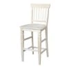 International Concepts Seattle Bar Height Stool, 30" Seat Height, Unfinished