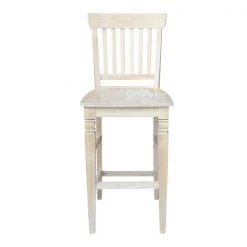 International Concepts Seattle Bar Height Stool, 30" Seat Height, Unfinished -Kitchen & Dining Furniture Sales Store Whitewood20Industries20Inc Sxx113xx3