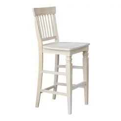 International Concepts Seattle Bar Height Stool, 30" Seat Height, Unfinished -Kitchen & Dining Furniture Sales Store Whitewood20Industries20Inc Sxx113xx5