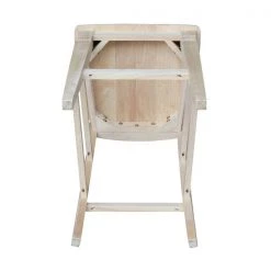 International Concepts Seattle Bar Height Stool, 30" Seat Height, Unfinished -Kitchen & Dining Furniture Sales Store Whitewood20Industries20Inc Sxx113xx6