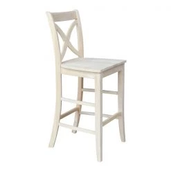International Concepts Vineyard Bar Height Stool, 30" Seat Height, Unfinished -Kitchen & Dining Furniture Sales Store Whitewood20Industries20Inc Sxx143xx4