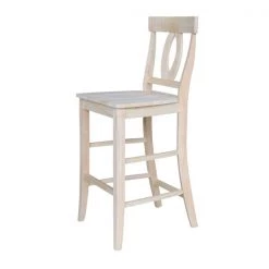 International Concepts Verona Bar Height Stool, 30" Seat Height, Unfinished -Kitchen & Dining Furniture Sales Store Whitewood20Industries20Inc Sxx1703xx6
