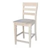 International Concepts Java Counter Height Stool, 24" Seat Height, Unfinished -Kitchen & Dining Furniture Sales Store Whitewood20Industries20Inc Sxx192