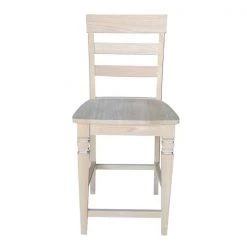 International Concepts Java Counter Height Stool, 24" Seat Height, Unfinished -Kitchen & Dining Furniture Sales Store Whitewood20Industries20Inc Sxx192xx3
