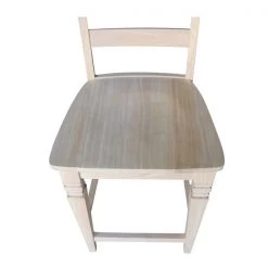 International Concepts Java Counter Height Stool, 24" Seat Height, Unfinished -Kitchen & Dining Furniture Sales Store Whitewood20Industries20Inc Sxx192xx7