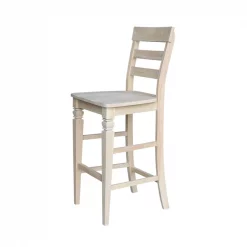 International Concepts Java Bar Height Stool, 30" Seat Height, Unfinished -Kitchen & Dining Furniture Sales Store Whitewood20Industries20Inc Sxx193xx5