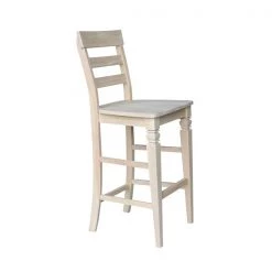 International Concepts Java Bar Height Stool, 30" Seat Height, Unfinished -Kitchen & Dining Furniture Sales Store Whitewood20Industries20Inc Sxx193xx6