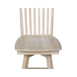 International Concepts Mission Bar Height Stool, with Swivel, 30" Seat Height, Unfinished -Kitchen & Dining Furniture Sales Store Whitewood20Industries20Inc Sxx263SWxx7