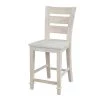 International Concepts Tuscany Counter Height Stool, 24" Seat Height, Unfinished -Kitchen & Dining Furniture Sales Store Whitewood20Industries20Inc Sxx292