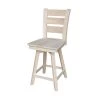International Concepts Tuscany Counter Height Stool, with Swivel, 24" Seat Height, Unfinished -Kitchen & Dining Furniture Sales Store Whitewood20Industries20Inc Sxx292SW
